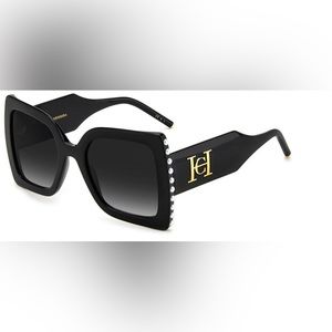 Carolina Herrera CH/0001/S 807/9O Sunglasses Women's Black/Grey Gradient 55mm